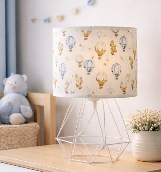 Детска настолна лампа KIDS ROOM 1xE27/60W/230V, диаметър 18 cm, дизайн с балони