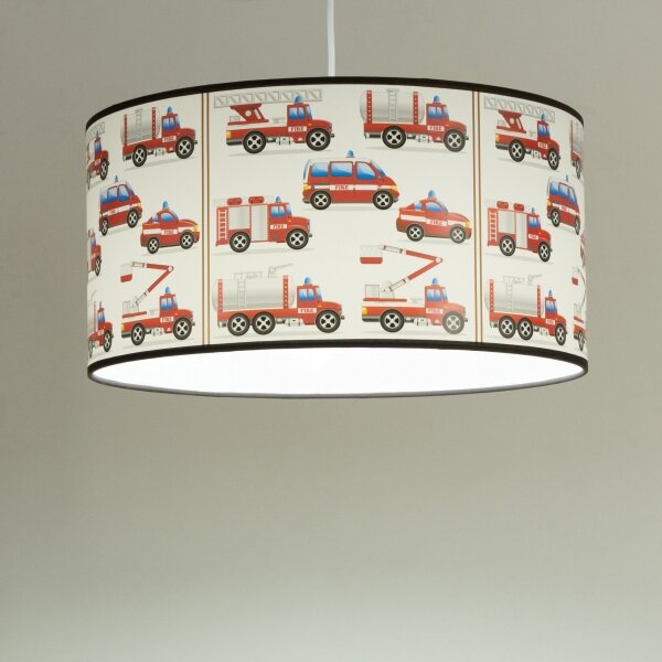 Детски полилей KIDS ROOM 1xE27/60W/230V Ø 40 см, мотив пожарникари