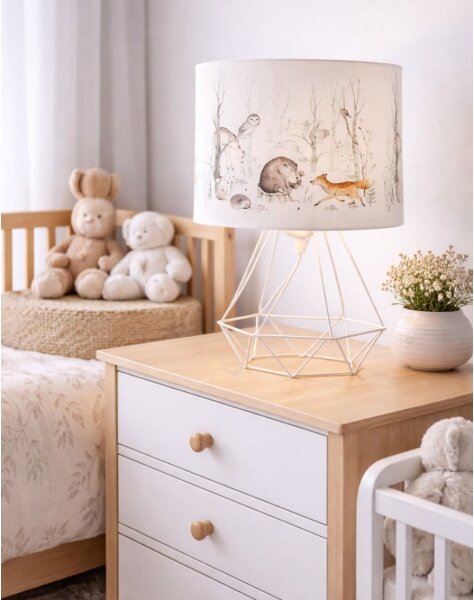 Детска настолна лампа KIDS ROOM 1xE27/60W/230V Ø 18 см с животински мотив