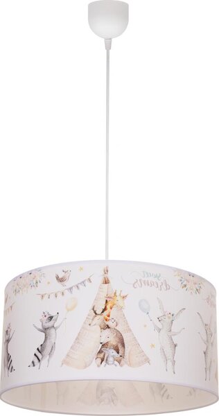 Детски полилей KIDS ROOM 1xE27/60W/230V, Ø 40 cm, с животински мотив