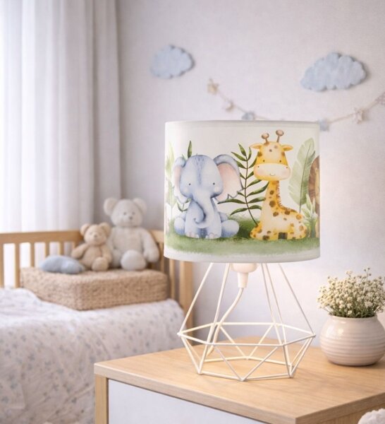 Детска настолна лампа KIDS ROOM 1xE27/60W/230V, Ø 18 см, мотив джунгла