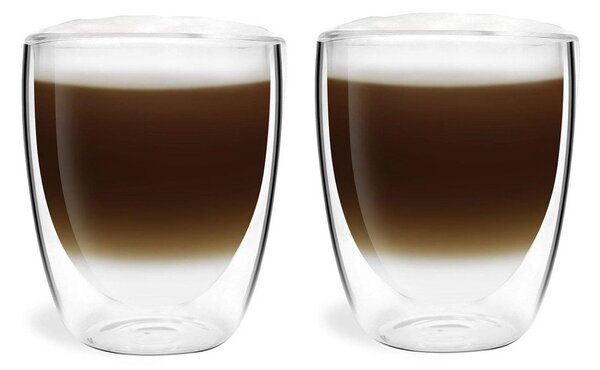 Стъклени чаши в комплект 2 бр. с двойни дъна/за лате 320 ml Amo – Vialli Design