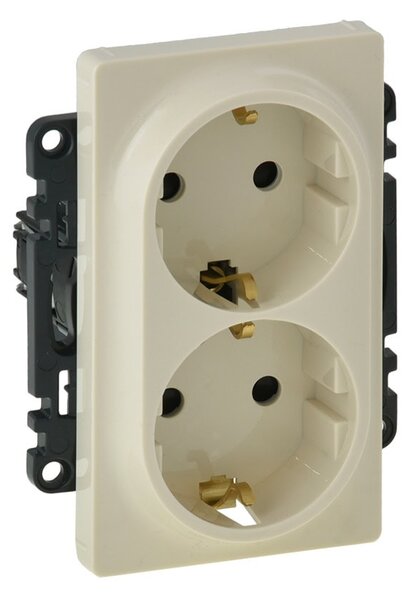 Контакт Legrand Valena Life, 16A, двоен, крем