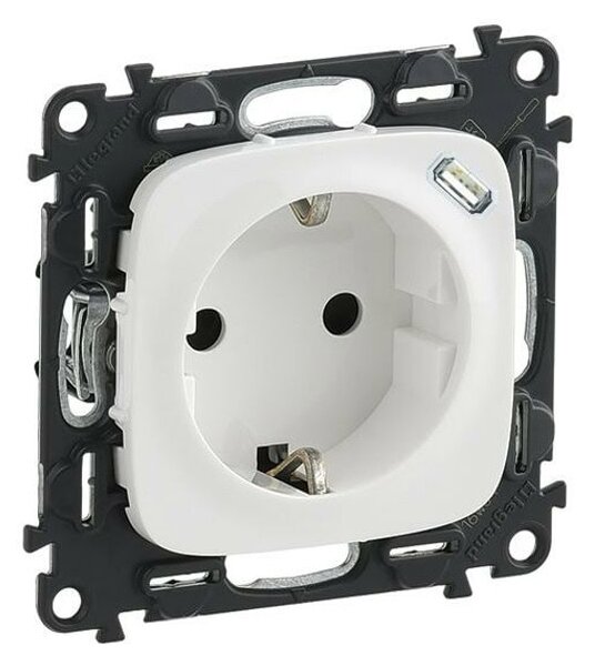 Контакт Legrand Valena Allure, 16A, единичен, USB C(ж), бял