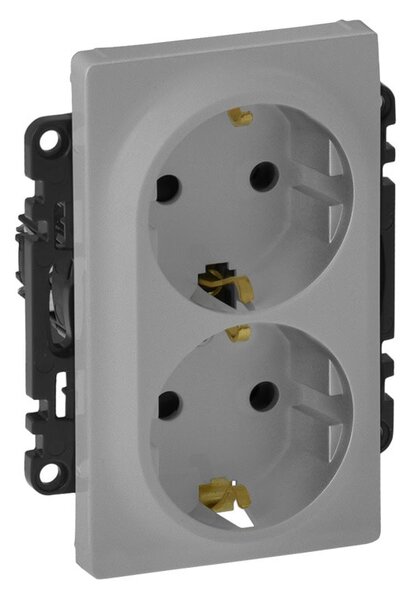Контакт Legrand Valena Life, 16A, двоен, сив