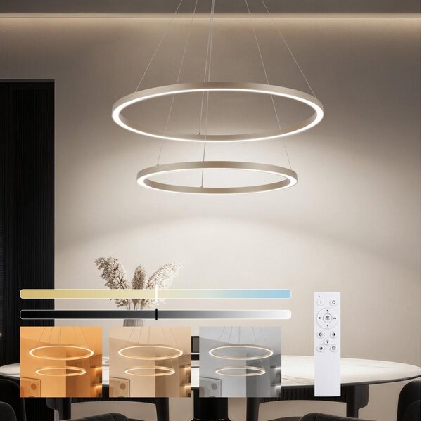 Brilagi - LED димируем полилей на кабел PORTOFINO LED/98W/230V pr. 80 cm бежов + дистанционно управление