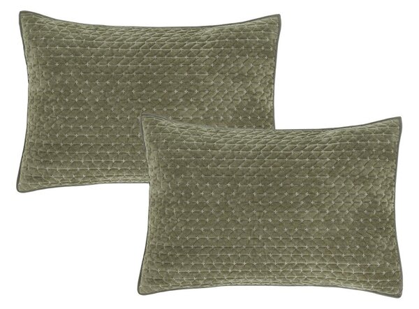 Калъфки за възглавници в комплект 2 бр. 50x75 cm Attica Velvet Embroidered – Bianca