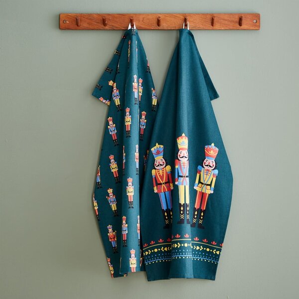 Памучни кърпи за съдове в комплект от 4 бр. с коледни мотиви 50x70 cm Nutcracker – Catherine Lansfield