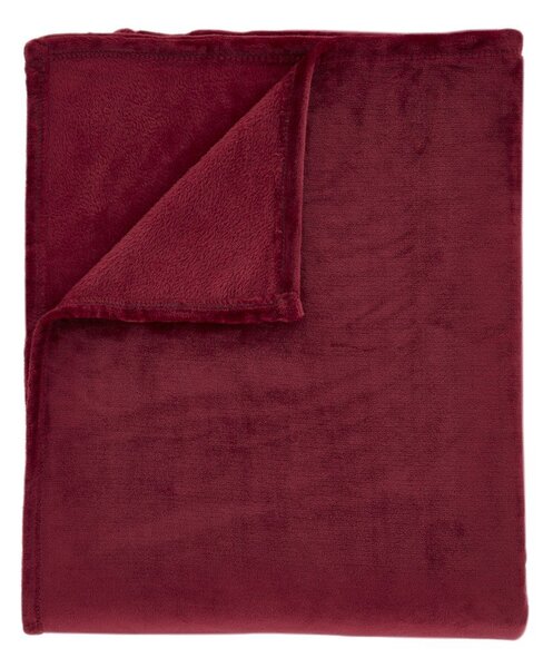 Червено одеяло от микроплюш 130x170 cm Raschel Velvet – Catherine Lansfield