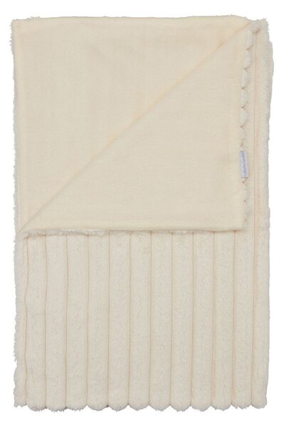 Кремаво одеяло от микроплюш 130x170 cm Cosy Ribbed – Catherine Lansfield