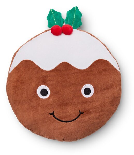 Плюшена декоративна възглавница с коледен мотив 35x35 cm Christmas Pudding – Catherine Lansfield