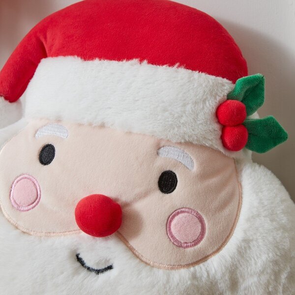 Плюшена декоративна възглавница с коледен мотив 38x32 cm Christmas Santa – Catherine Lansfield