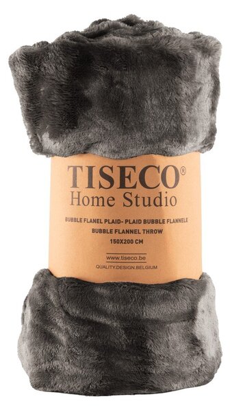Сиво одеяло от микроплюш 150x200 cm Wave – Tiseco Home Studio