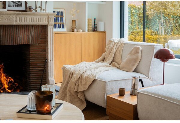 Одеяло от микроплюш в цвят слонова кост 130x170 cm Aspen – Tiseco Home Studio