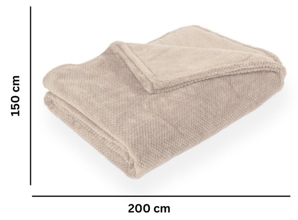 Кафяво-сиво одеяло от микроплюш 150x200 cm Pippa – Tiseco Home Studio