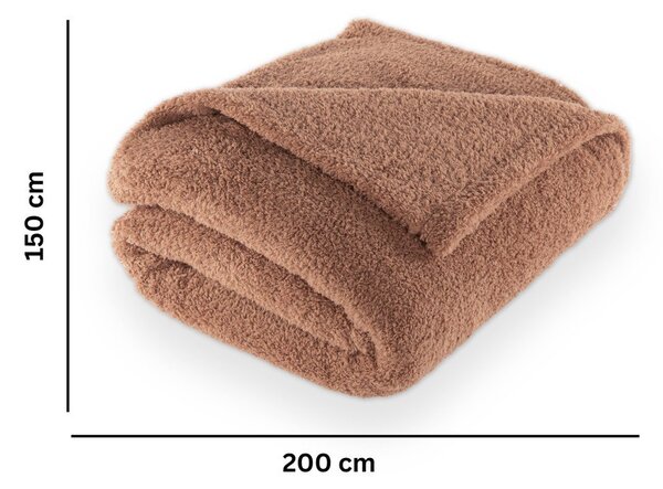 Кафяво одеяло от микроплюш 150x200 cm Cocoon – Tiseco Home Studio