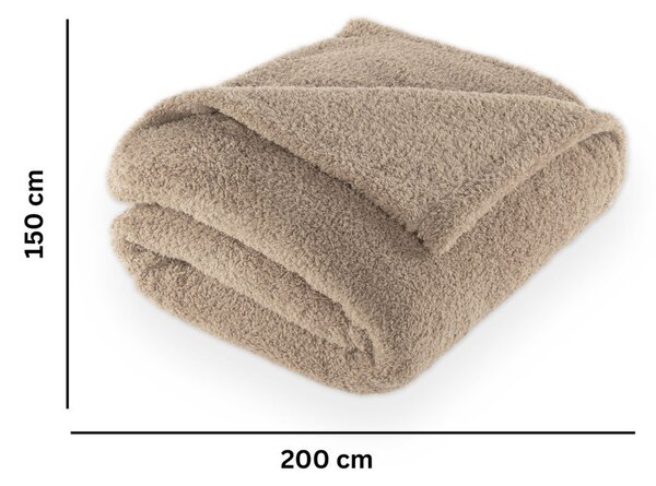 Кафяво-сиво одеяло от микроплюш 150x200 cm Cocoon – Tiseco Home Studio