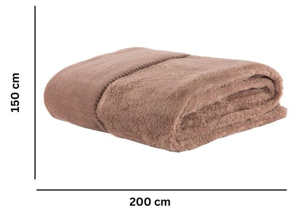 Кафяво одеяло от микроплюш 150x200 cm Tomo – Tiseco Home Studio