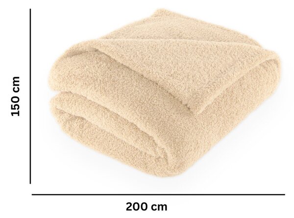 Бежово одеяло от микроплюш 150x200 cm Cocoon – Tiseco Home Studio