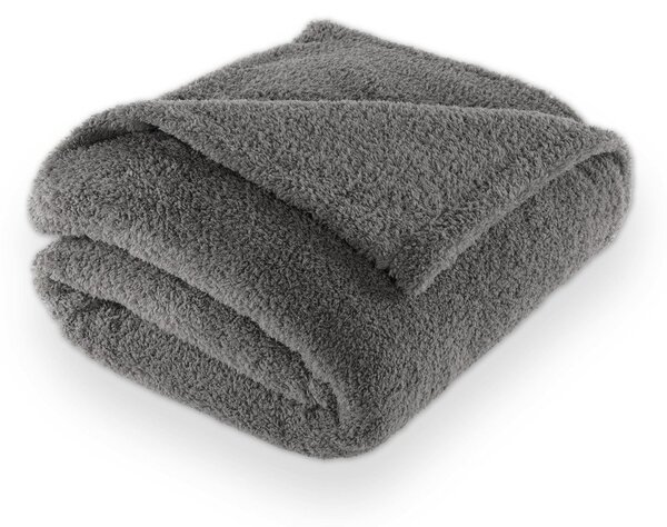 Сиво одеяло от микроплюш 150x200 cm Cocoon – Tiseco Home Studio