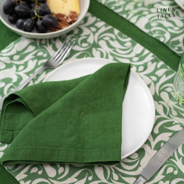 Ленена подложка за хранене 35x45 cm Evergreen Damask – Linen Tales