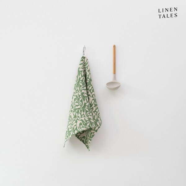 Ленена кърпа за съдове 45x65 cm Evergreen Damask – Linen Tales