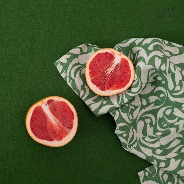 Ленена кърпа за съдове 45x65 cm Evergreen Damask – Linen Tales