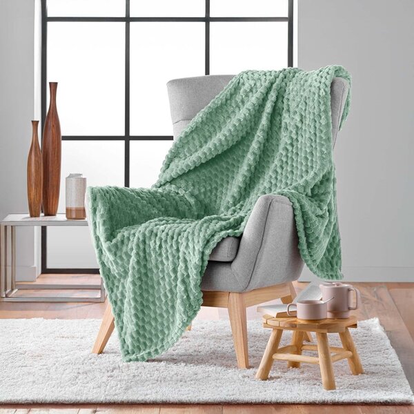 Светлозелено одеяло от микрофланела 125x150 cm Mini Frosty – douceur d'intérieur