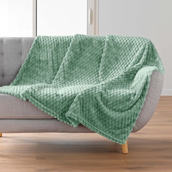 Светлозелено одеяло от микрофланела 125x150 cm Mini Frosty – douceur d'intérieur