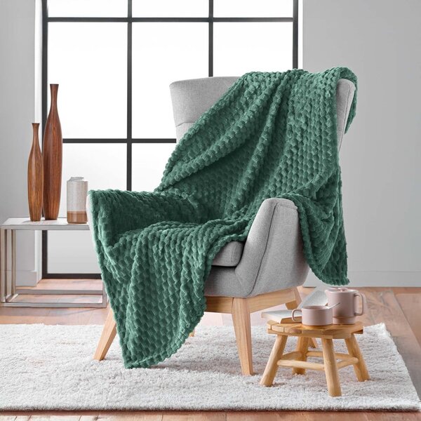 Зелено одеяло от микрофланела 125x150 cm Mini Frosty – douceur d'intérieur