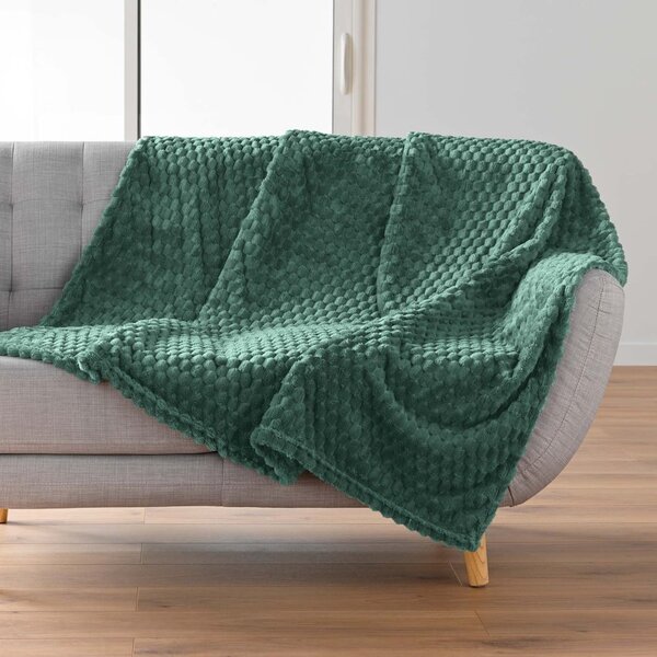 Зелено одеяло от микрофланела 125x150 cm Mini Frosty – douceur d'intérieur