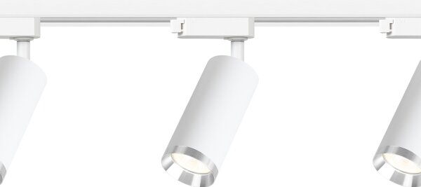 Точково осветително тяло за релсова система MICA 3xGU10/10W/230V, бяло/матов хром
