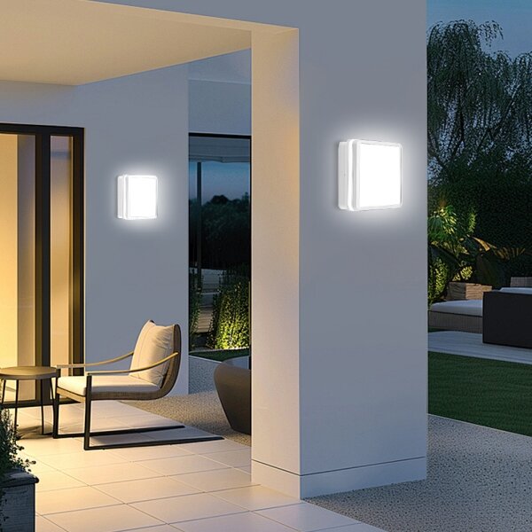 Brilagi - LED външно осветително тяло BENE LED/18W/230V 22x22 cm бяло IP54