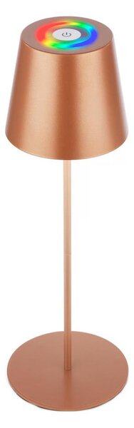 Briloner 7510013-LED RGB Димируема настолна лампа CALIDA 2,5W/5V IP44 1200mAh бронзова
