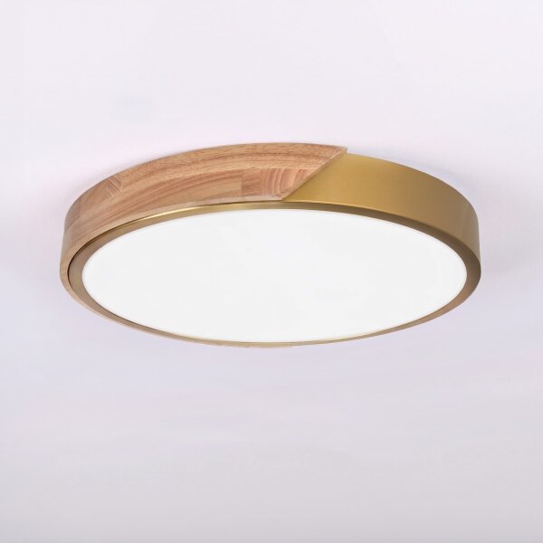 BRILAGI - LED таванно осветително тяло PILANA LED/24W/230V дъб/златист Ø 30 см
