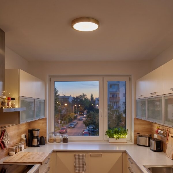 BRILAGI - LED таванно осветително тяло PILANA LED/24W/230V дъб/златист Ø 30 см