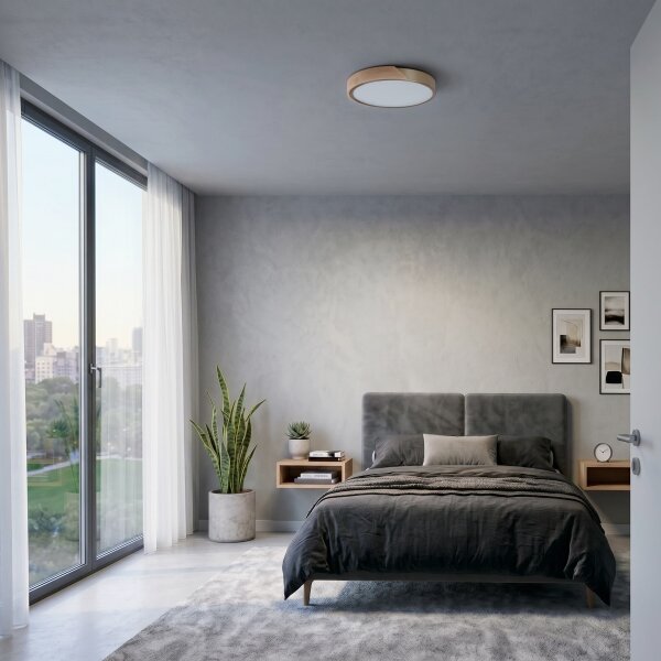 BRILAGI - LED таванно осветително тяло PILANA LED/24W/230V дъб/златист Ø 30 см