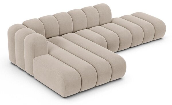 Бежов ъглов диван (ляв ъгъл) Lupine – Micadoni Home
