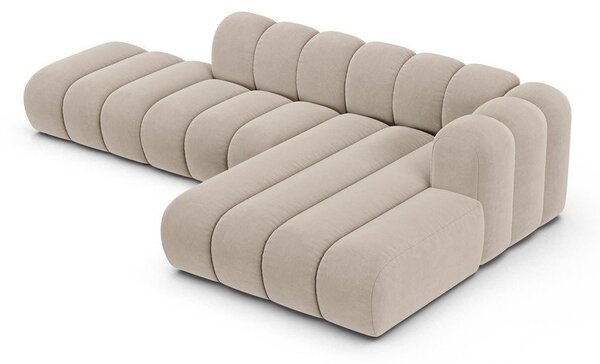 Бежов ъглов диван (десен ъгъл) Lupine – Micadoni Home