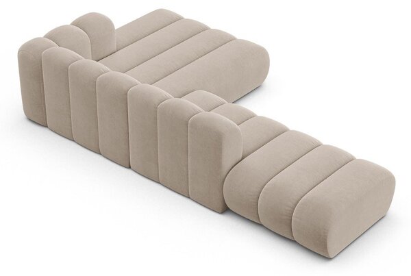 Бежов ъглов диван (десен ъгъл) Lupine – Micadoni Home