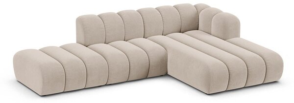 Бежов ъглов диван (десен ъгъл) Lupine – Micadoni Home