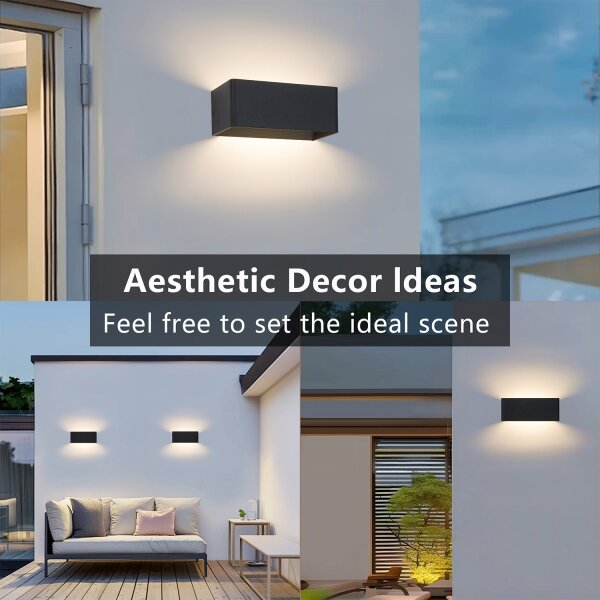Brilagi - LED външно стеново осветително тяло DONNANI LED/7W/230V, черно, IP44