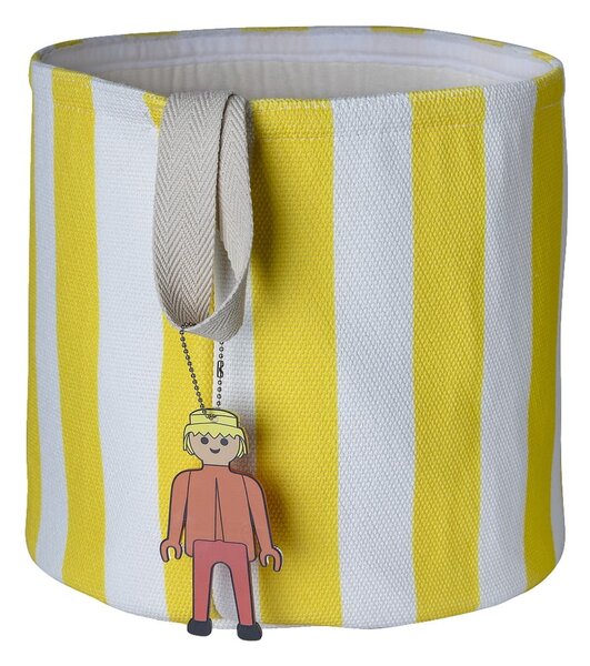 Жълта текстилна детска кошница за играчки ø 30x28 cm Stripes – Playmobil