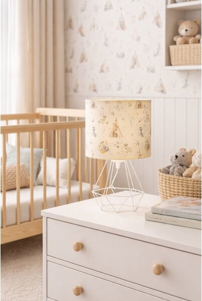 Детска настолна лампа KIDS ROOM 1xE27/60W/230V Ø 18 см с животински мотиви