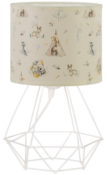 Детска настолна лампа KIDS ROOM 1xE27/60W/230V Ø 18 см с животински мотиви