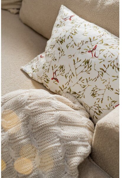 Бяло-бежово плетено одеяло 130x170 cm Chunky Marl Knit – Catherine Lansfield