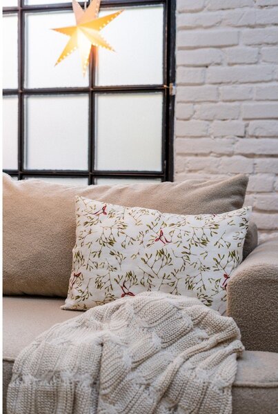 Бяло-бежово плетено одеяло 130x170 cm Chunky Marl Knit – Catherine Lansfield