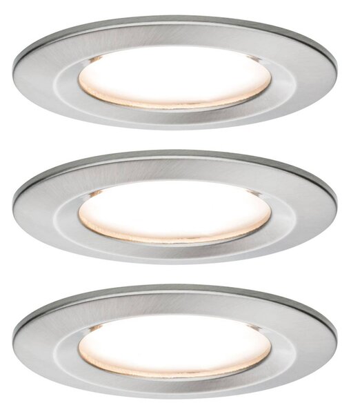 Paulmann LED прожектор за вграждане Nova Coin 3 iron round dimmable