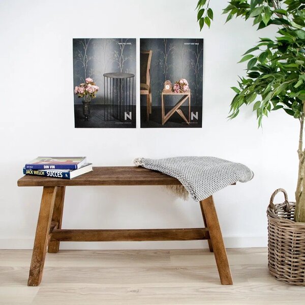 Кафява градинска пейка от масивно дърво Barcelona – House Nordic