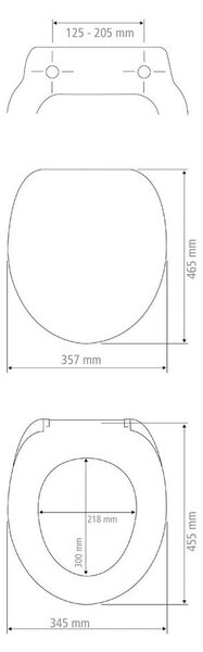 Тоалетна чиния с автоматично затваряне 34,5 x 45,5 см Palma – Wenko